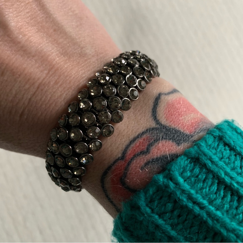 J.Crew smoky crystal encrusted bracelet